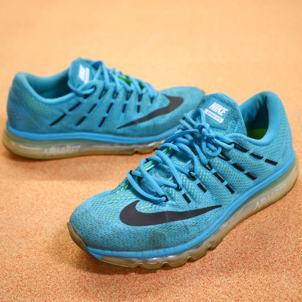 Nike Air Max Blue Lagoon Black 806771-400 Shoes Sneakers Mens Size 11